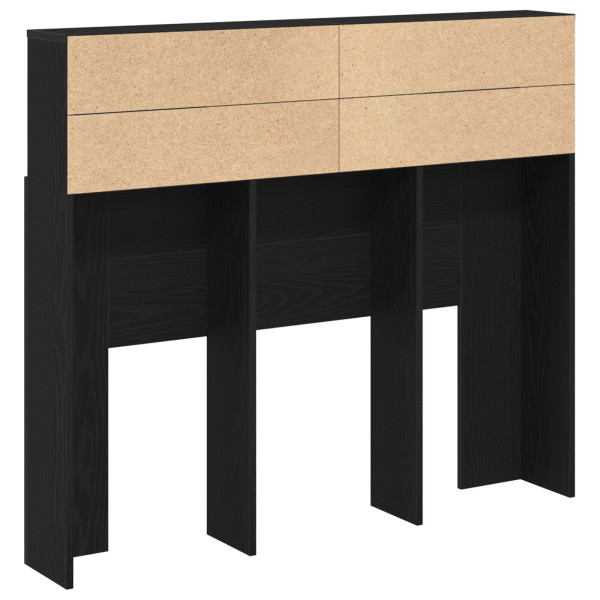 Cabecero  Gabinete Negro Roble 120x19x103.5 cm Madera Elaborada M 5