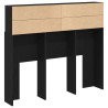 Cabecero  Gabinete Negro Roble 120x19x103.5 cm Madera Elaborada 5
