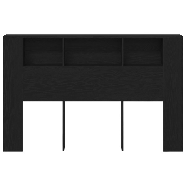 Cabecero de Armario de Roble Negro  - 160x19x104.5 cm Hecho de Madera Ingenierada M 5