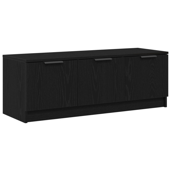 Mueble de TV  Negro Roble 102x35x36.5 cm Madera elaborada M 2