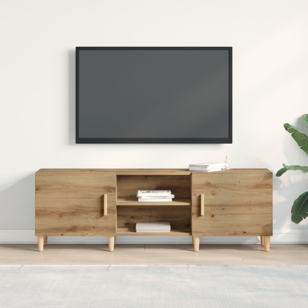 Soporte para TV  en roble estilo artesanal - 150x30x50 cm - Hecho de madera diseñada M 4