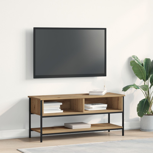 Cabinet de TV  Artisan Roble 100x35x45 cm Madera engineered y Acero D