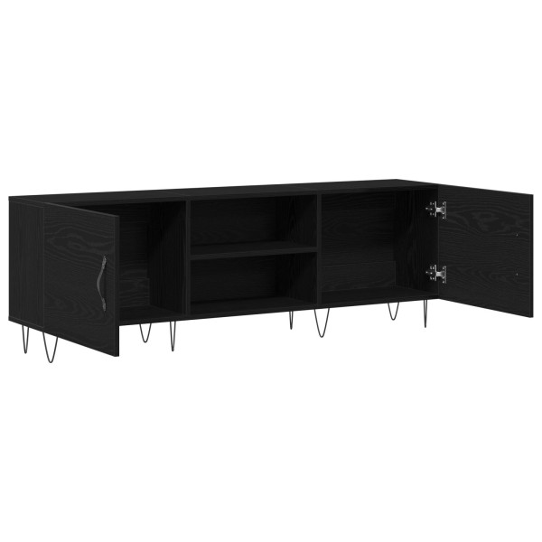 mueble para TV  Negro Roble 150x30x50 cm Madera elaborada M 5