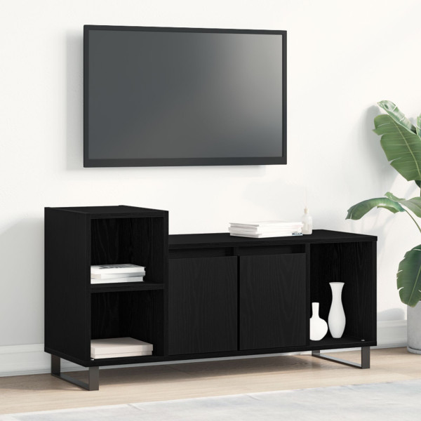 Mueble de TV  Negro Roble 100x35x55 cm Madera elaborada D