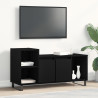 Mueble de TV  Negro Roble 100x35x55 cm Madera elaborada 1