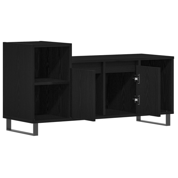 Armário para TV  Preto Carvalho 100x35x55 cm Madeira Engineered M 5