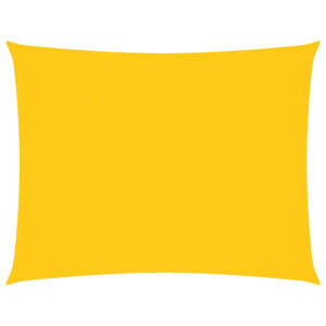 Toldo de vela rectangular tela Oxford amarillo 5x7 m H