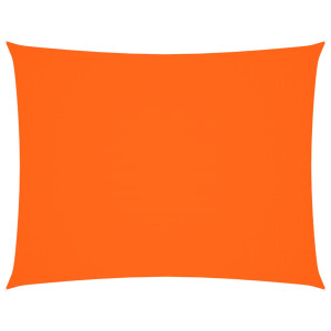 Toldo de vela rectangular tela Oxford naranja 6x8 m H