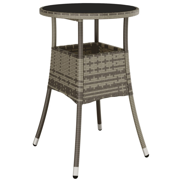 Juego de muebles de comedor  Conjunto de 3 Gris Ratán Duradero M 5
