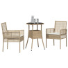 Conjunto de Muebles de Comedor  Conjunto de 3 Beige Ratán. Metal 3