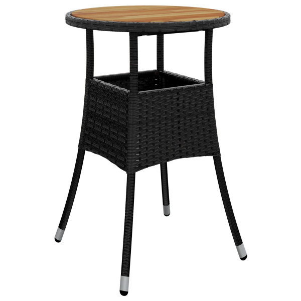 Conjunto de muebles de comedor  Conjunto de 5 Negro Ratán. Poliéster M 5