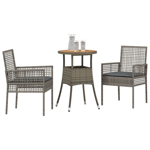 Conjunto de Muebles de Comedor  Conjunto de 3 Gris Ratán. Metal M 3