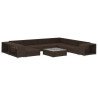 Set muebles de jardín 10 pzas y cojines ratán sintético marrón 3