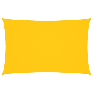 Toldo de vela rectangular tela Oxford amarillo 2.5x5 m H