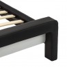 Estructura de cama cuero sintético negro y blanco 120x200 cm 5