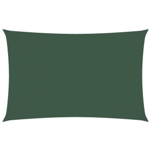 Toldo de vela rectangular tela Oxford verde oscuro 5x8 m H