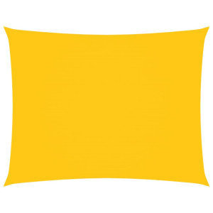 Toldo de vela rectangular tela Oxford amarillo 3.5x4.5 m H