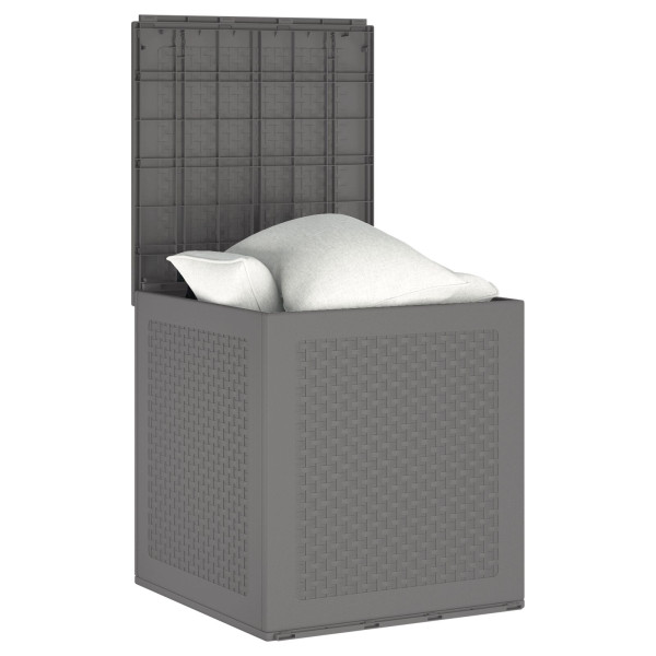 Caja de Almacenamiento para Jardín  Gris Claro 55x53x57 cm PP M 3
