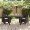 Conjunto de Jantar para Jardim 3 pcs Castanho 100 x 100 x 73 cm 3