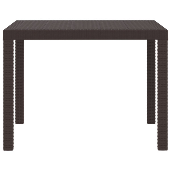 Mesa de Exterior  Marrón Polipropileno Cuadrada 1 m Ligera M 5