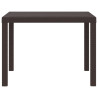 Mesa de Jardim Castanha 100x100x73 cm de Rattan Sintético 5