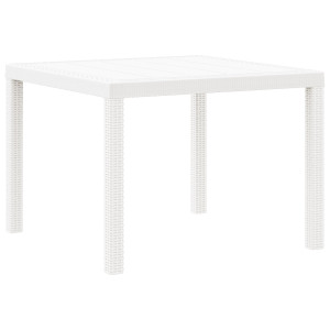 Mesa de Jardim Branca 100x100x73 cm de Rattan Sintético H