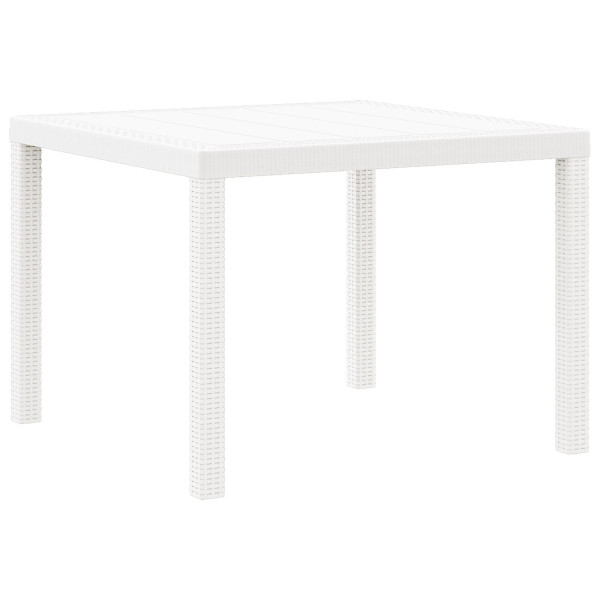 Mesa de Jardim Branca 100x100x73 cm de Rattan Sintético M 4