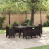 Mesa de Jardim Marrom 150x100x73 cm em Poly Rattan 1