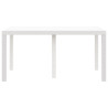 Mesa de Jardim Branca 150x100x73 cm em Rattan Sintético 4