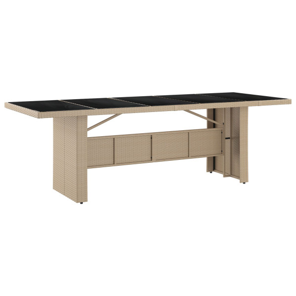 Conjunto de Comedor de Jardín de 11 Piezas  Beige de Poliratán M 5