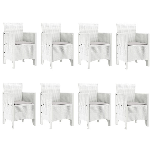 Conjunto de Jantar para Jardim 9 pcs Cinzento-claro M 5