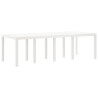 Conjunto de Comedor de Jardín  9 Piezas Blanco Ratán Duradero 4