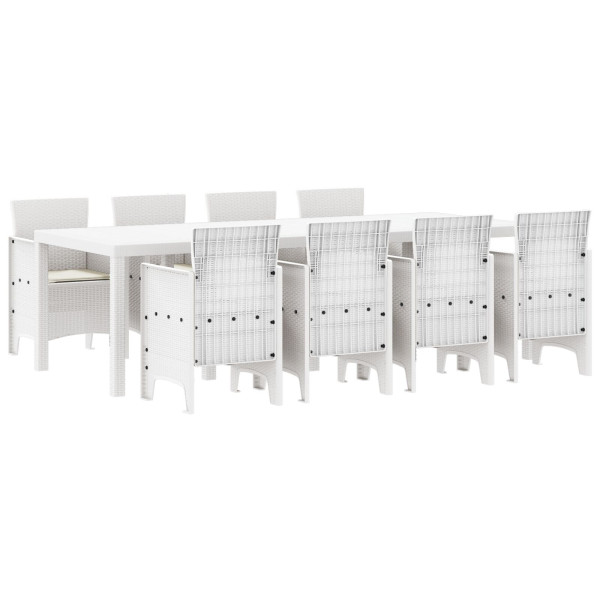 Conjunto de Jantar de Jardim 9 pcs Cinzento-claro M 2