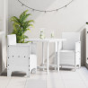 Silla de Jardín Conjunto de 2 Blanco Estilo de Ratán Plástico 1