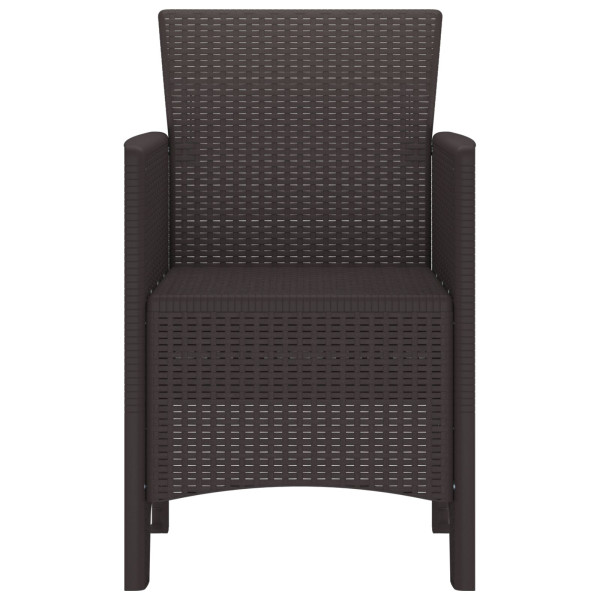 Sillas de jardín  4 pcs Marrón Ratanes M 5