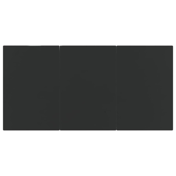 Mesa comedor jardín acero y vidrio templado negro 200x100x74 cm M 5