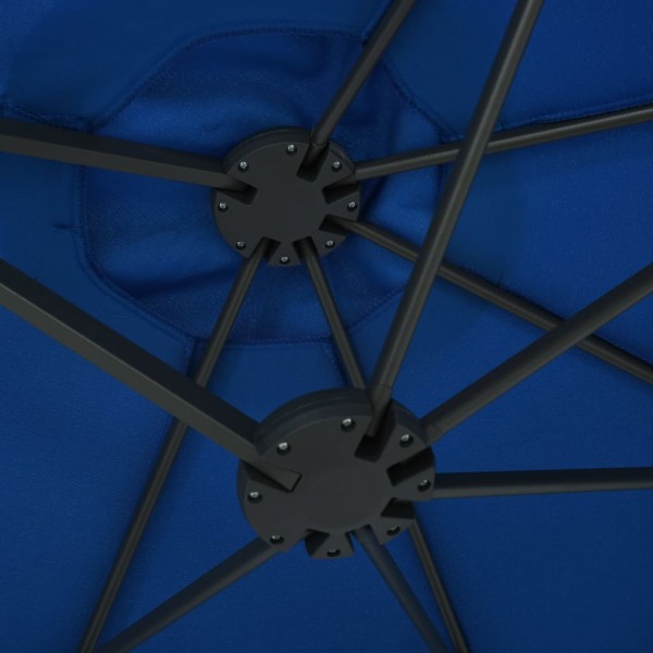 Sombrilla de jardín con palo de aluminio azul 460x270 cm M 3