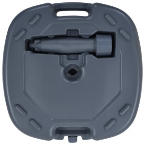 Base de sombrilla portátil rellenable con arena/agua gris H