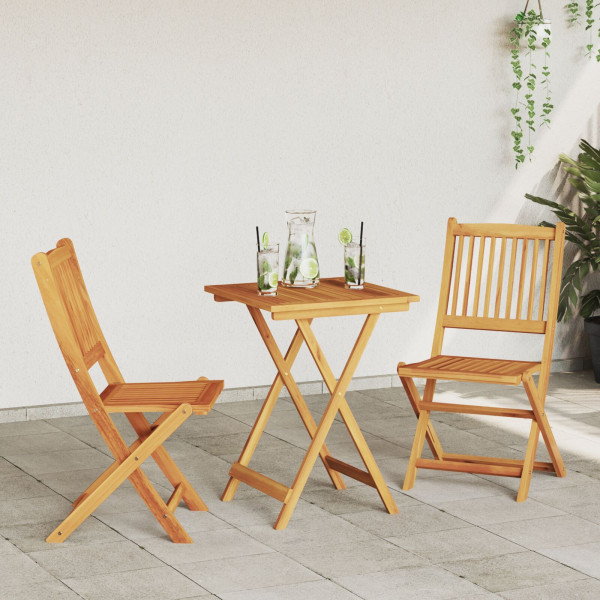 Conjunto de Bistro de Jardín de 3 Piezas  de Madera Sólida de Acacia D