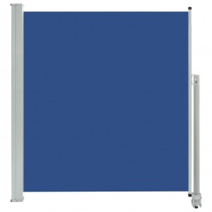 Toldo lateral retrátil para pátio 140x300 cm azul H