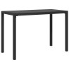 Conjunto de Jantar para o Jardim VidaXL com 3 Peças em Aço e WPC Preto 5