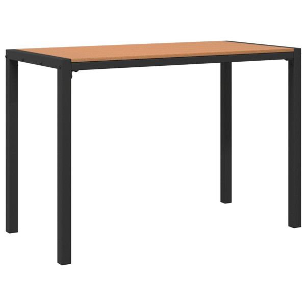 Set de Comedor de Jardín de 3 Piezas de Acero y WPC Marrón M 5