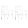 Cadeiras de Jardim  2 pcs Alumínio Fundido Branco 2