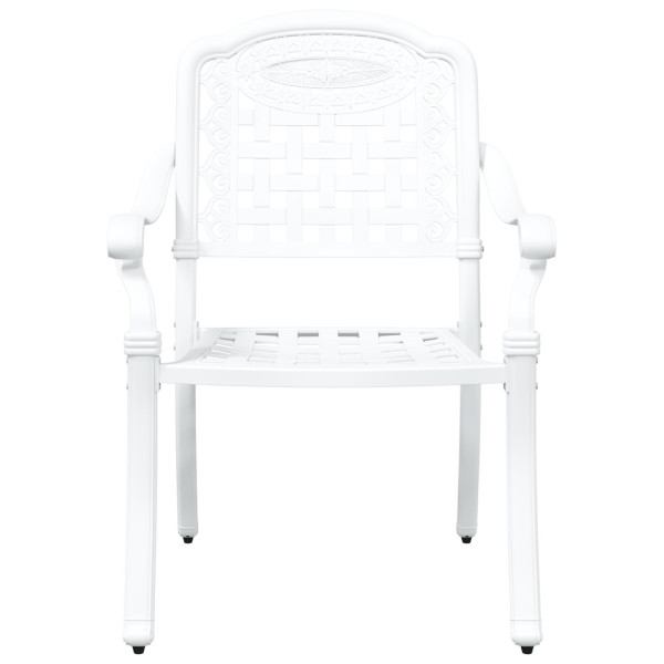 Cadeiras de Jardim  2 pcs Alumínio Fundido Branco M 4