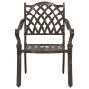 Cadeiras de Jardim  2 pcs Bronze Alumínio Fundido 4