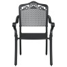 Cadeiras de Jardim  2 pcs Preto Alumínio Fundido 4