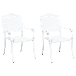 Silla de Exterior  Blanca Metal 62 x 64 x 93 cm Duradera H