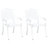 Silla de Exterior  Blanca Metal 62 x 64 x 93 cm Duradera 2