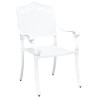 Silla de Exterior  Blanca Metal 62 x 64 x 93 cm Duradera 3