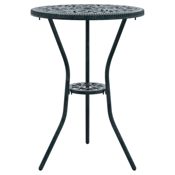 Set de Bistro de Jardín de 3 Piezas  Verde de Aluminio Fundido M 5